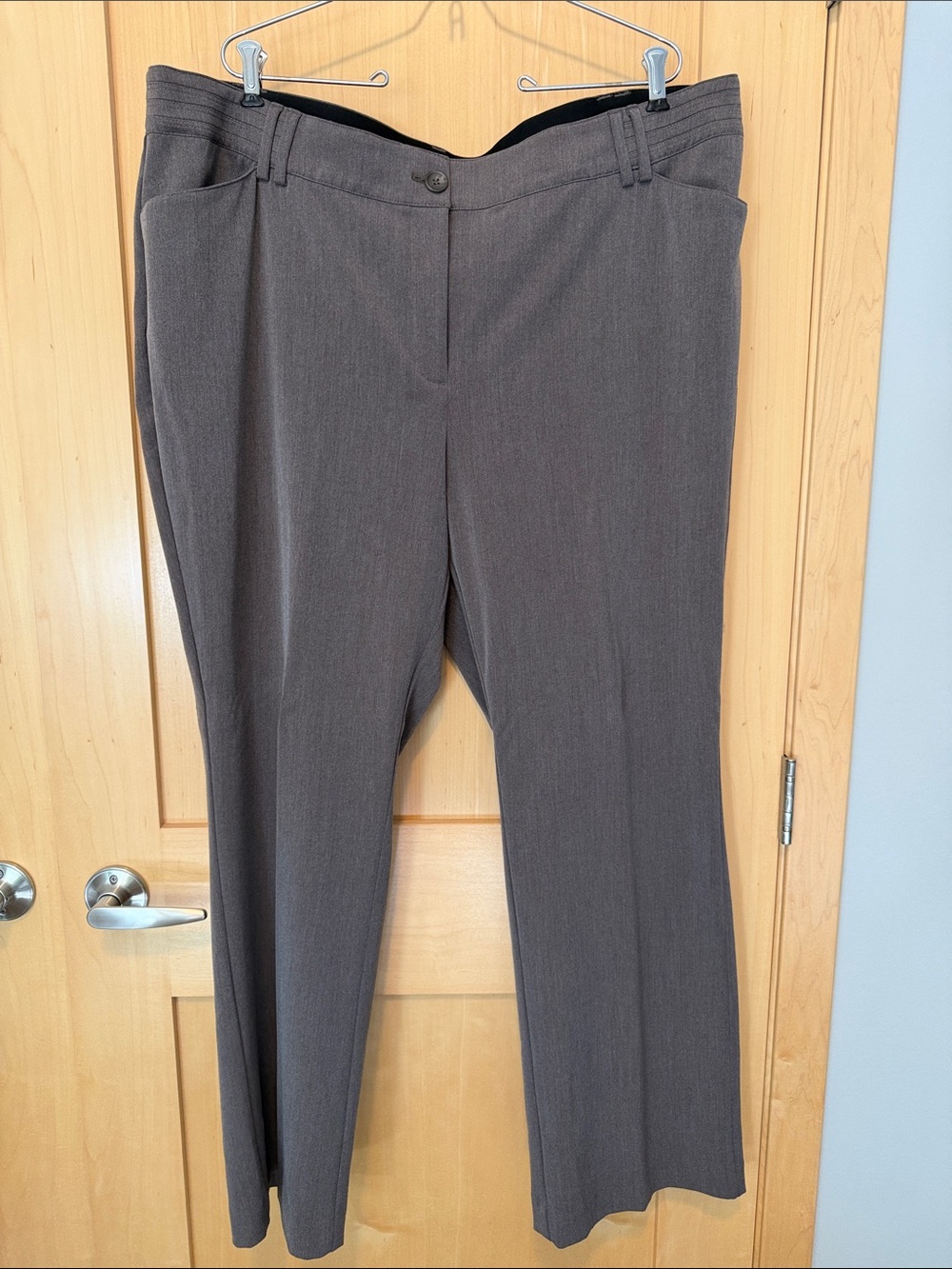 Maurices Classic Women's Straight-Leg Dress Pants - Dark Taupe